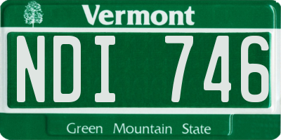 VT license plate NDI746