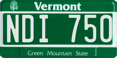 VT license plate NDI750