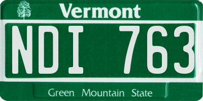 VT license plate NDI763