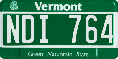 VT license plate NDI764