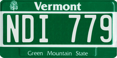 VT license plate NDI779