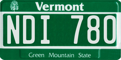 VT license plate NDI780