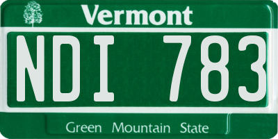 VT license plate NDI783