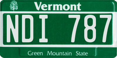 VT license plate NDI787