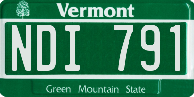 VT license plate NDI791