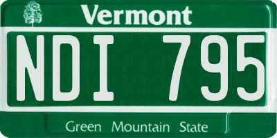 VT license plate NDI795