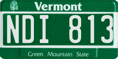 VT license plate NDI813