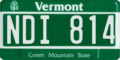 VT license plate NDI814