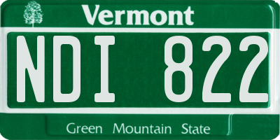 VT license plate NDI822