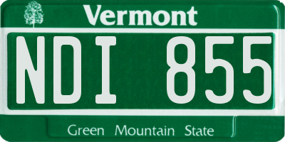 VT license plate NDI855