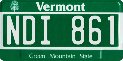 VT license plate NDI861