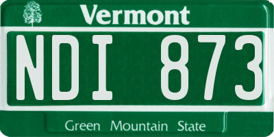 VT license plate NDI873