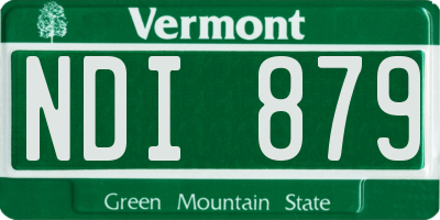 VT license plate NDI879
