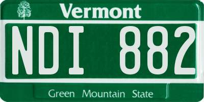 VT license plate NDI882