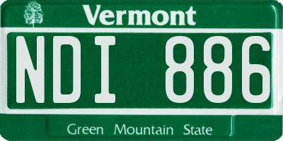 VT license plate NDI886