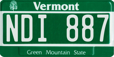 VT license plate NDI887