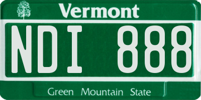 VT license plate NDI888