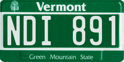 VT license plate NDI891