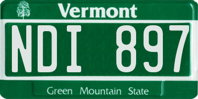 VT license plate NDI897