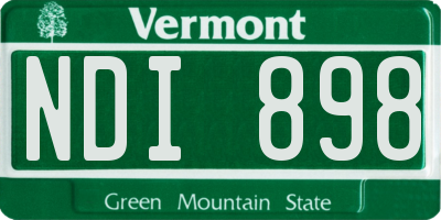 VT license plate NDI898