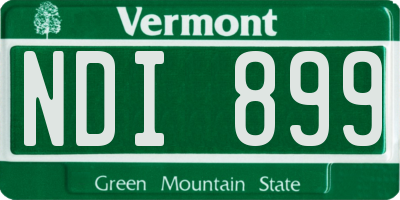 VT license plate NDI899