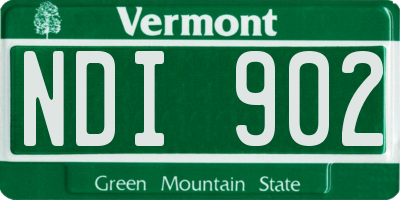VT license plate NDI902