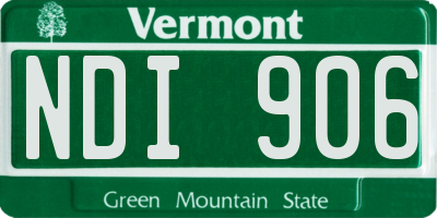 VT license plate NDI906