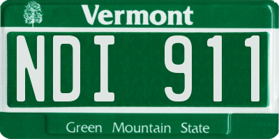 VT license plate NDI911