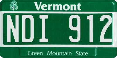VT license plate NDI912