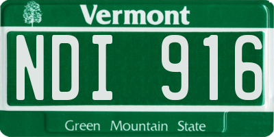 VT license plate NDI916