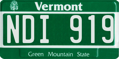 VT license plate NDI919