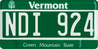 VT license plate NDI924