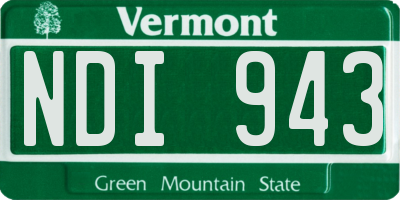 VT license plate NDI943