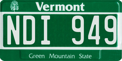 VT license plate NDI949