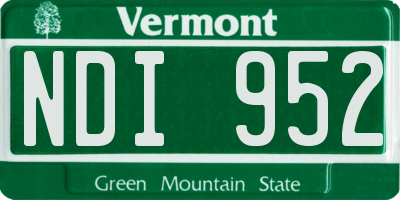 VT license plate NDI952