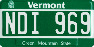 VT license plate NDI969