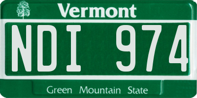 VT license plate NDI974