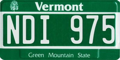 VT license plate NDI975