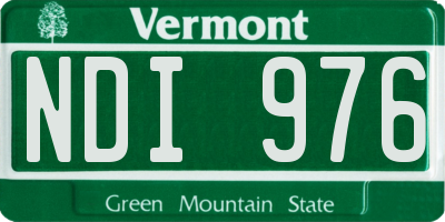 VT license plate NDI976