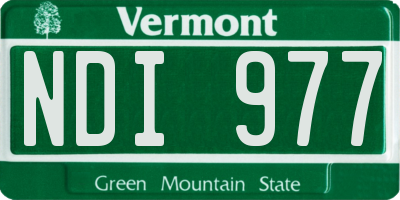 VT license plate NDI977