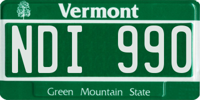 VT license plate NDI990