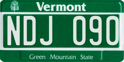 VT license plate NDJ090