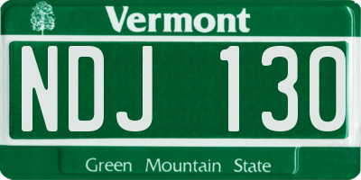 VT license plate NDJ130