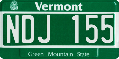 VT license plate NDJ155
