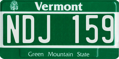 VT license plate NDJ159