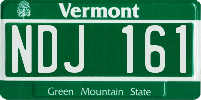 VT license plate NDJ161