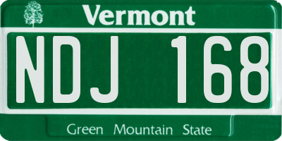 VT license plate NDJ168