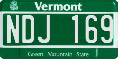 VT license plate NDJ169