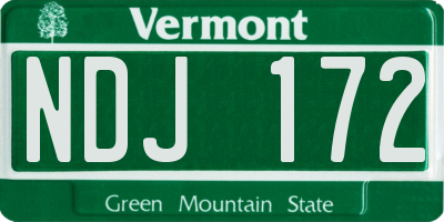VT license plate NDJ172