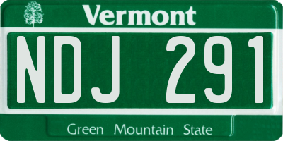 VT license plate NDJ291